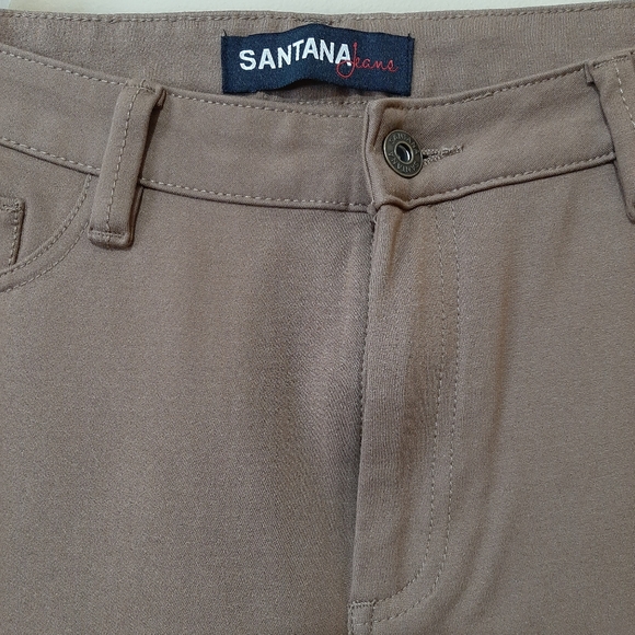 Santana Brown Stretch Pants - Picture 3 of 6